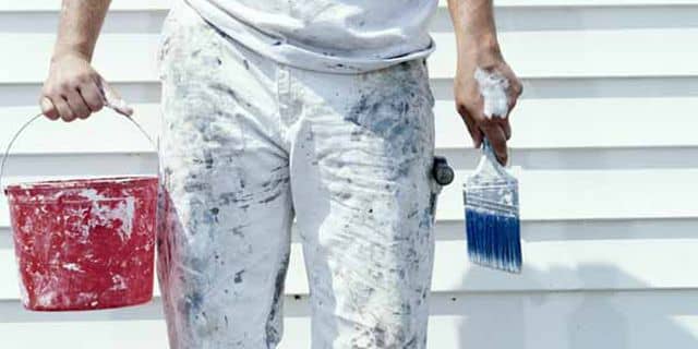 painting with brush and paint