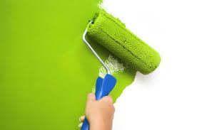 painting a wall green